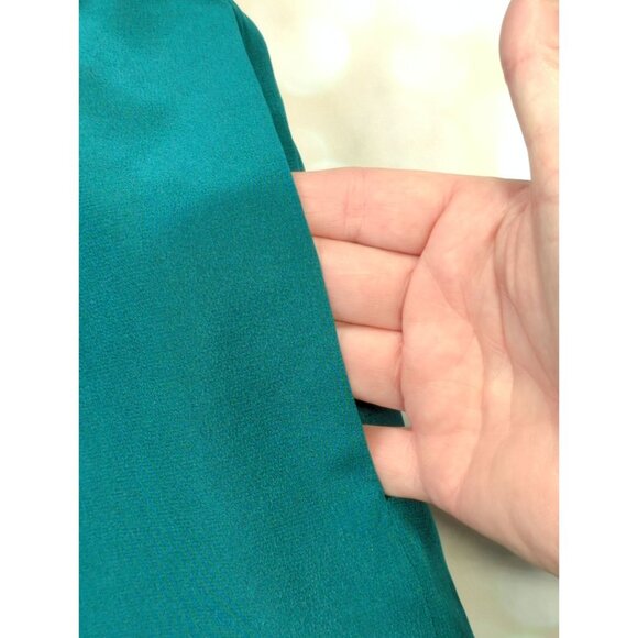 Vtg QVC Bob Mackie M Wearable Art Teal Silk Jacket Embroidered Design Zip New - Picture 11 of 13